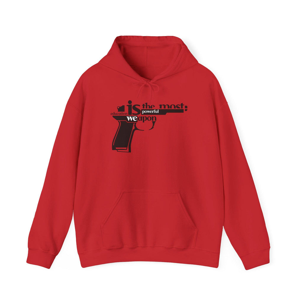 Words Are the Most Powerful Weapon Hoodie | Gun Graphic Text Design