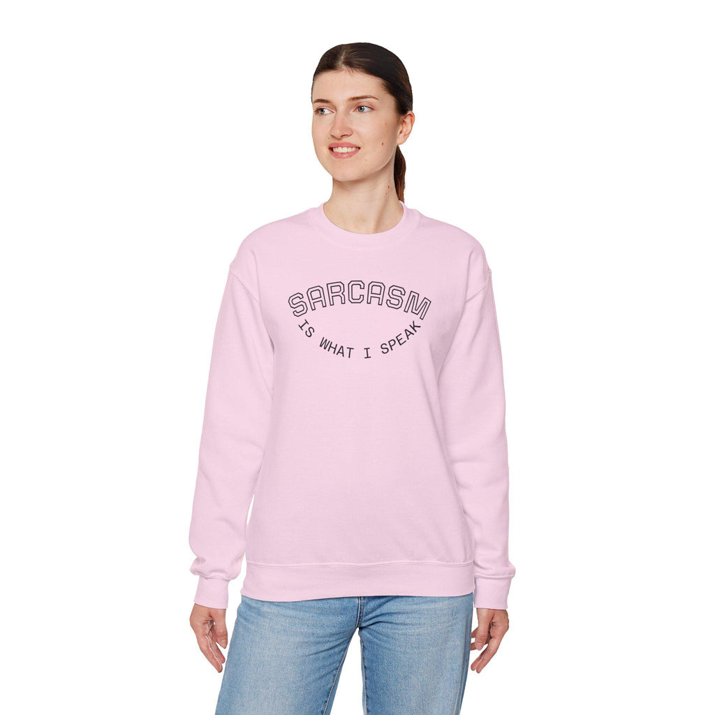 Sarcasm Is What I Speak sweatshirt | Crewneck, Minimal Line Text Design
