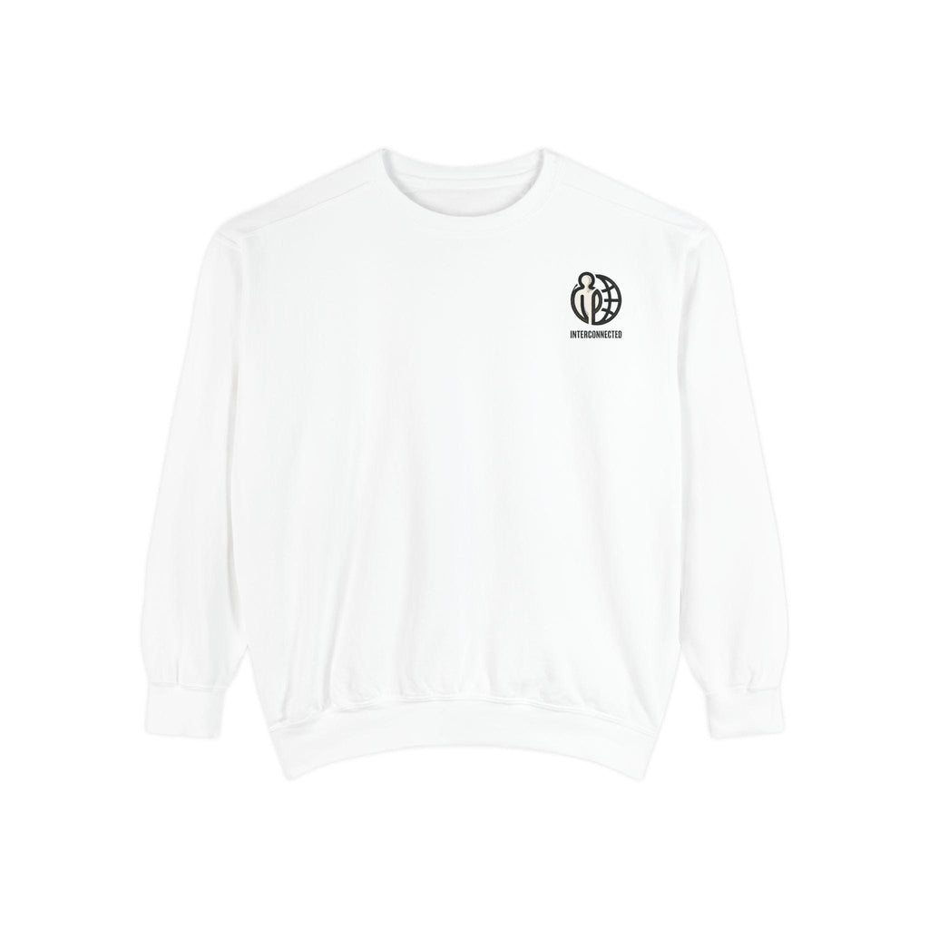 Interconnected world - Sweatshirt | Tiny Chest Logo, Minimal Earth Design