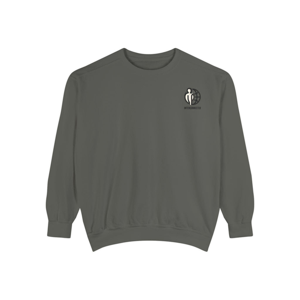 Interconnected world - Sweatshirt | Tiny Chest Logo, Minimal Earth Design