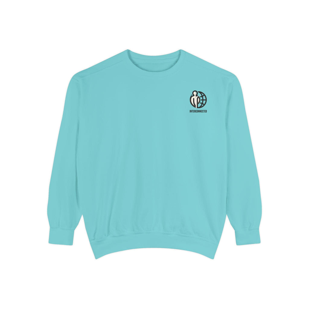 Interconnected world - Sweatshirt | Tiny Chest Logo, Minimal Earth Design