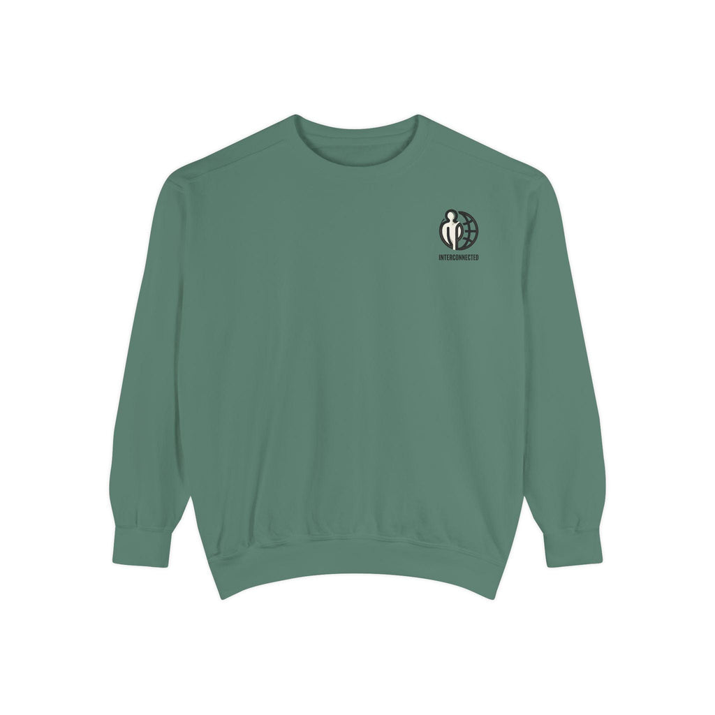 Interconnected world - Sweatshirt | Tiny Chest Logo, Minimal Earth Design