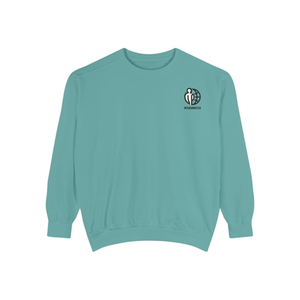 Interconnected world - Sweatshirt | Tiny Chest Logo, Minimal Earth Design