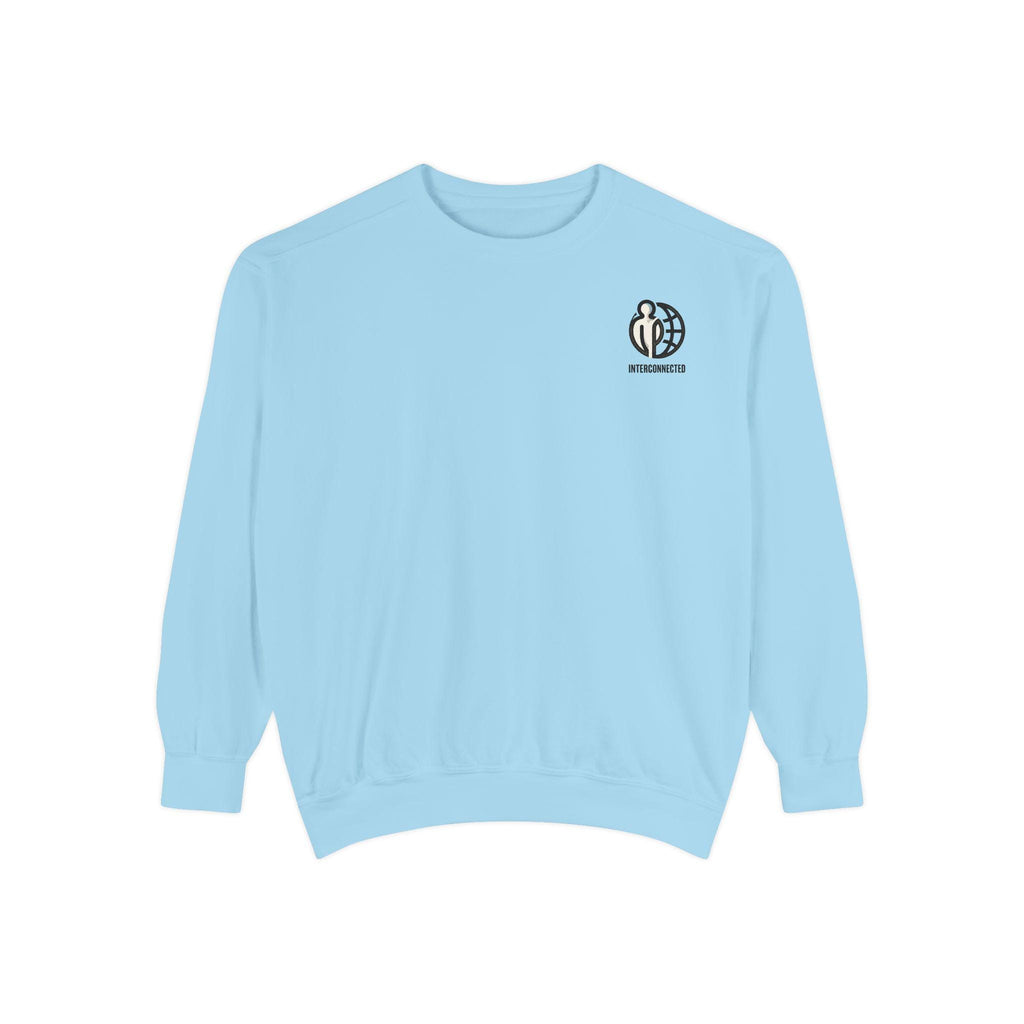 Interconnected world - Sweatshirt | Tiny Chest Logo, Minimal Earth Design