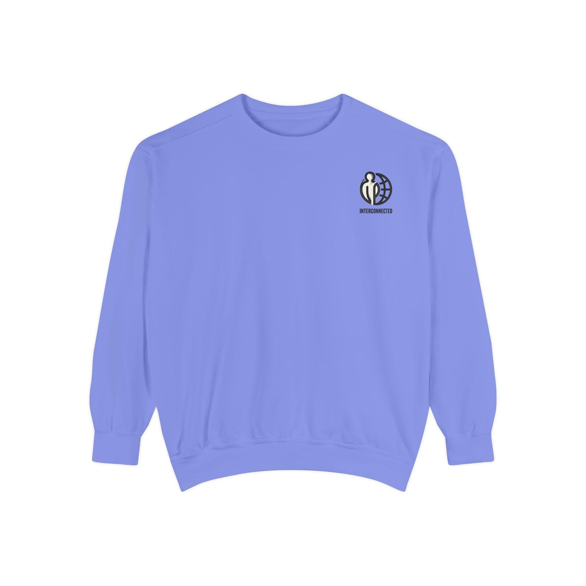 Interconnected world - Sweatshirt | Tiny Chest Logo, Minimal Earth Design