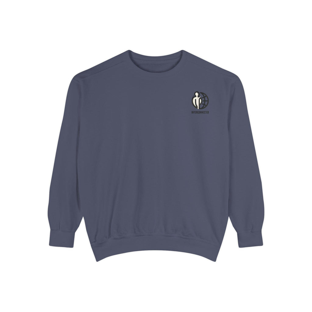 Interconnected world - Sweatshirt | Tiny Chest Logo, Minimal Earth Design