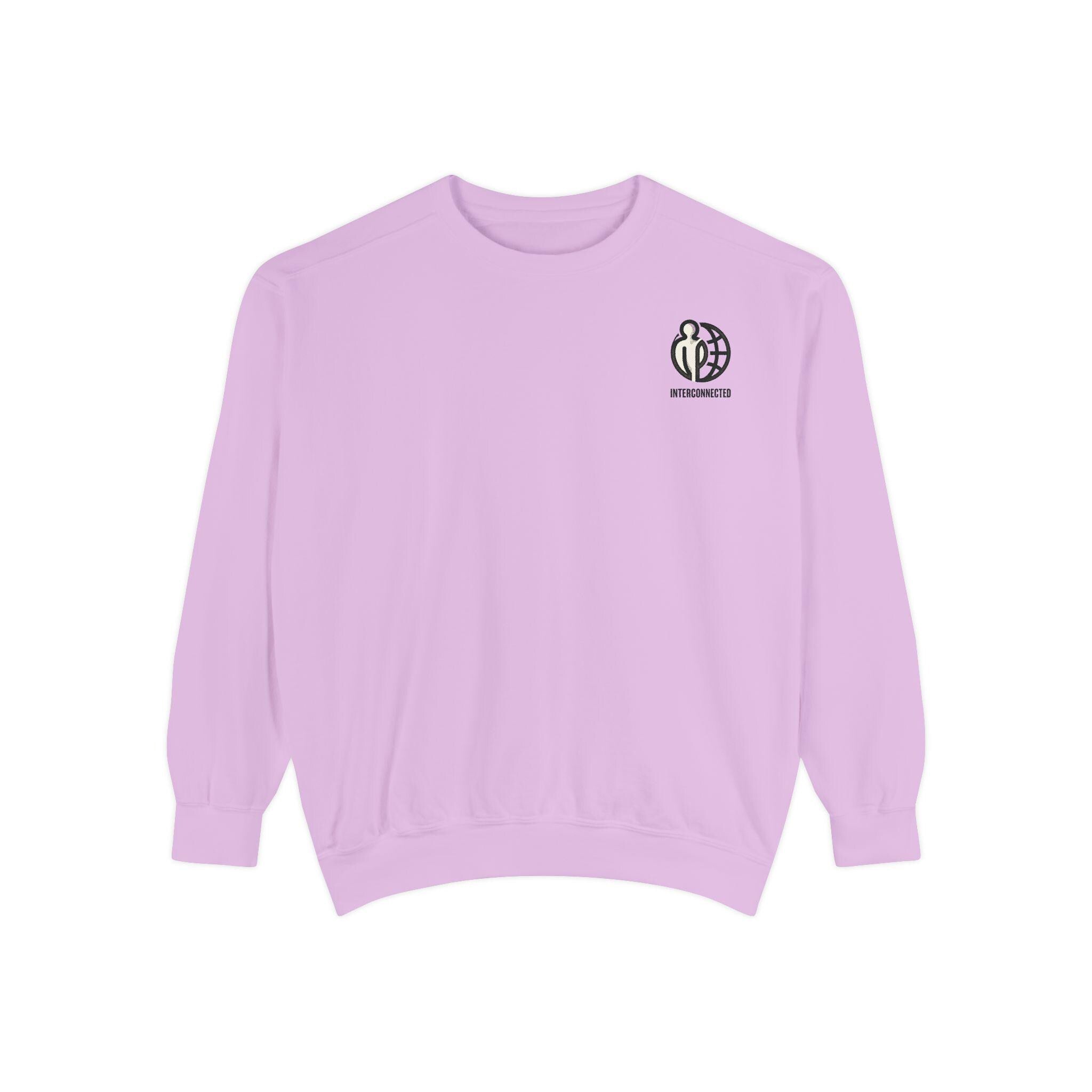 Interconnected world - Sweatshirt | Tiny Chest Logo, Minimal Earth Design