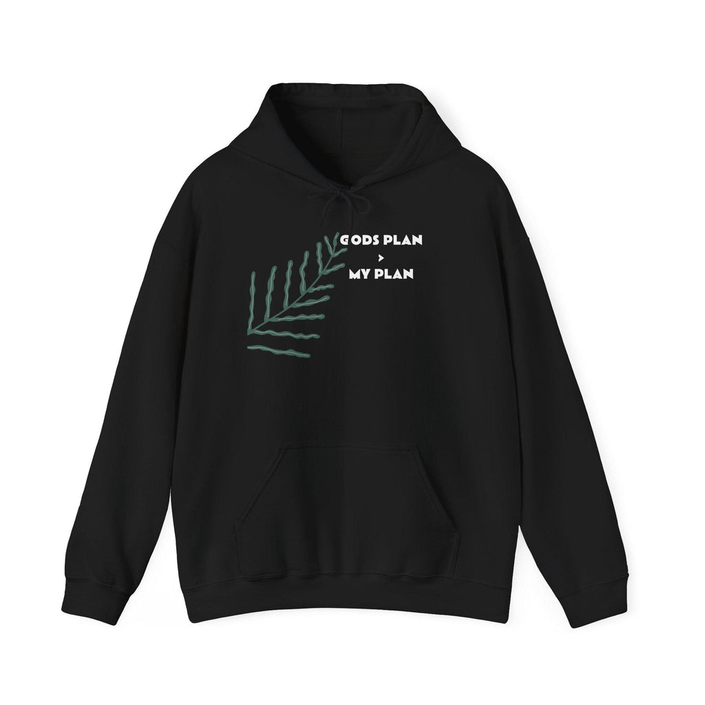 Gods Plan leaf illustration Hoodie | Minimal faith scripture sweatshirt