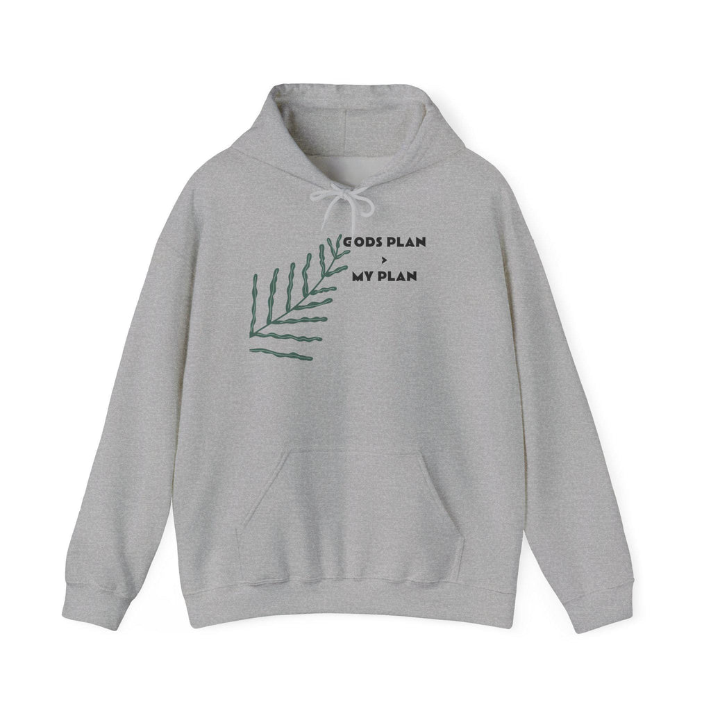 Gods Plan leaf illustration Hoodie | Minimal faith scripture sweatshirt