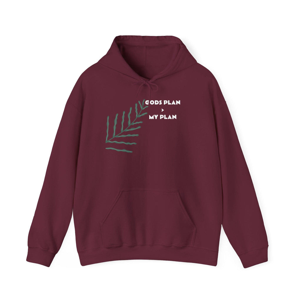 Gods Plan leaf illustration Hoodie | Minimal faith scripture sweatshirt