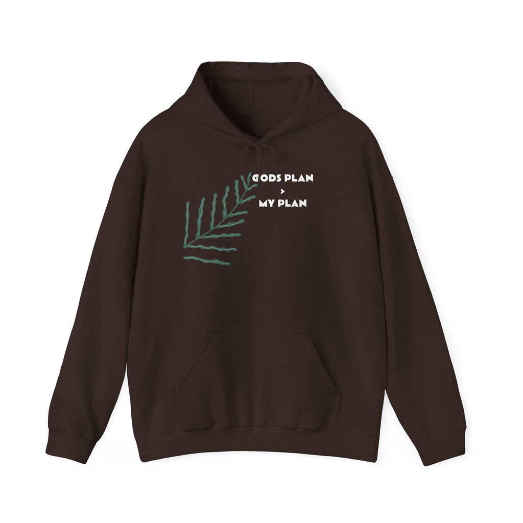Gods Plan leaf illustration Hoodie | Minimal faith scripture sweatshirt