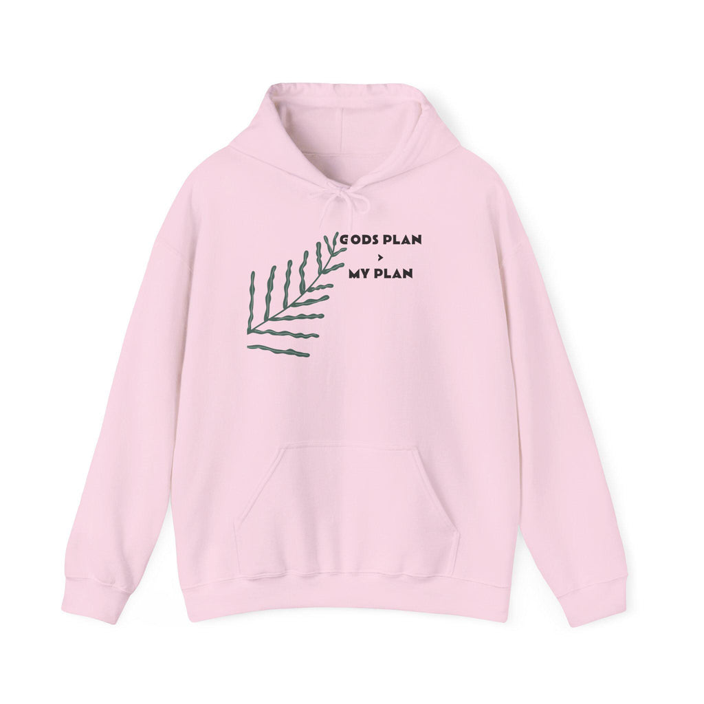 Gods Plan leaf illustration Hoodie | Minimal faith scripture sweatshirt