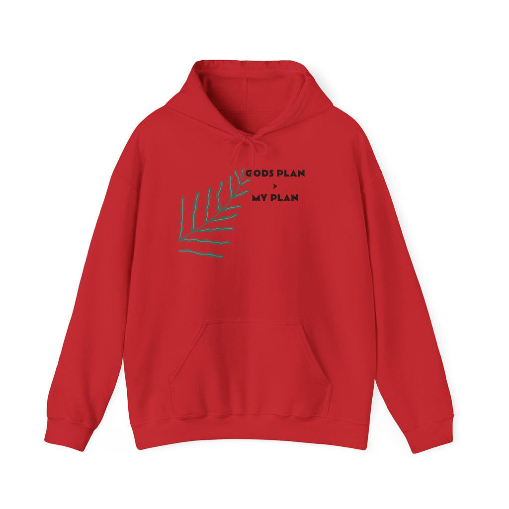 Gods Plan leaf illustration Hoodie | Minimal faith scripture sweatshirt