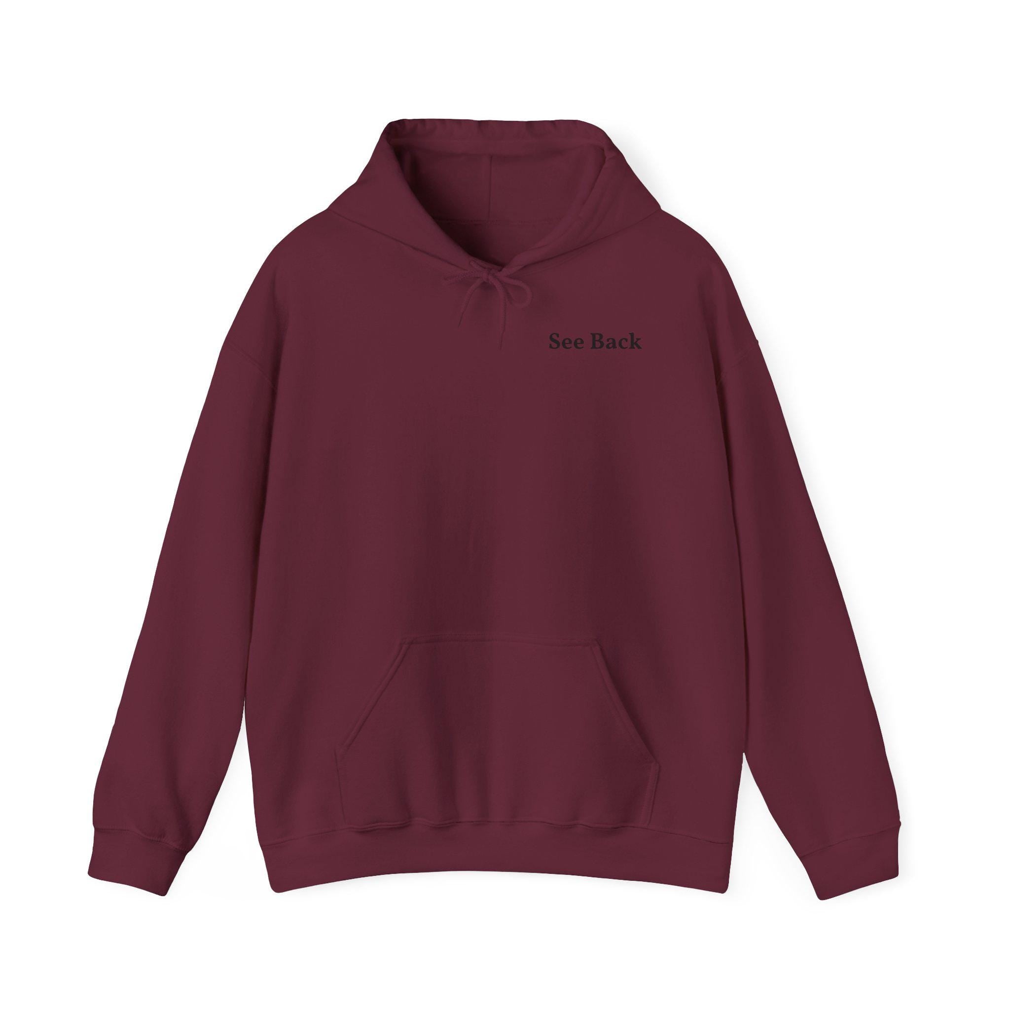 Discipline over Motivation Hoodie | Minimal Motivational Typography, White Back Print
