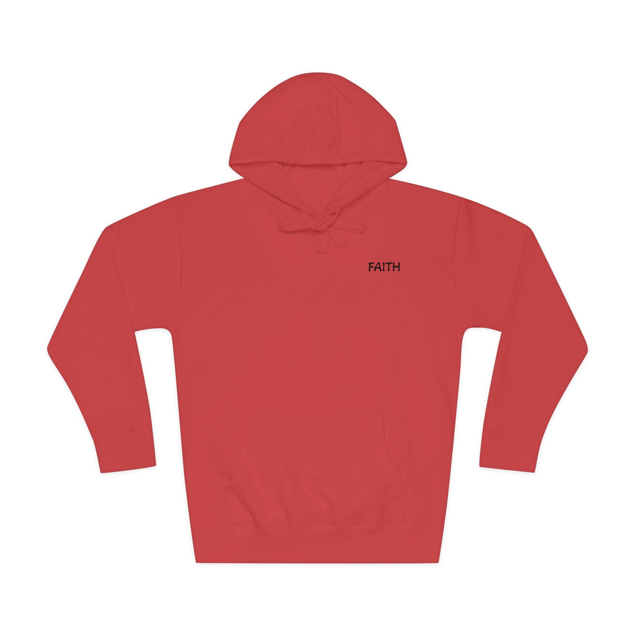 Faith - Hoodie | Minimal Chest Logo, White Pullover
