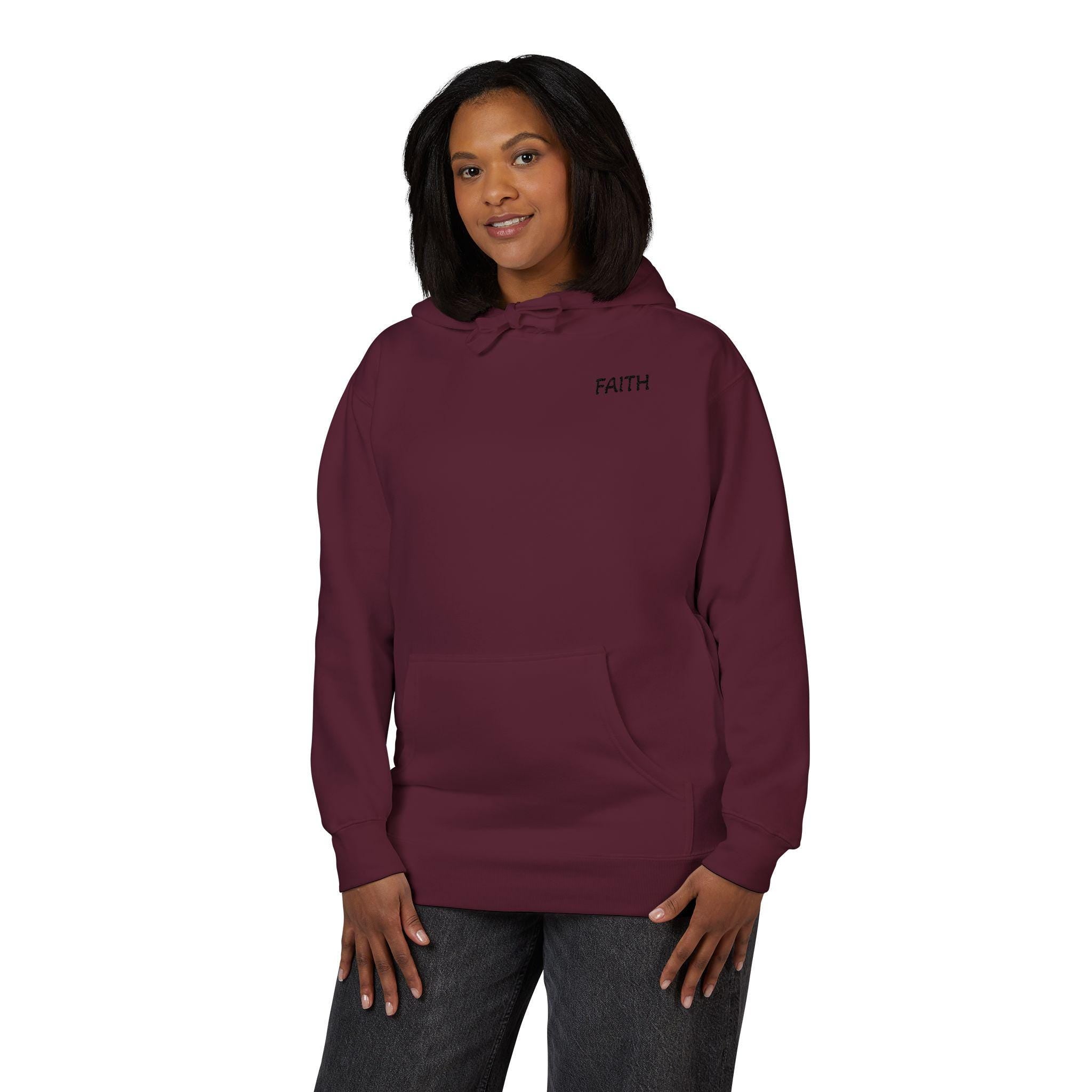 Faith - Hoodie | Minimal Chest Logo, White Pullover