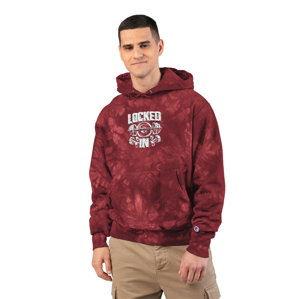 LOCKED IN - Hoodie | Tie-dye black grey