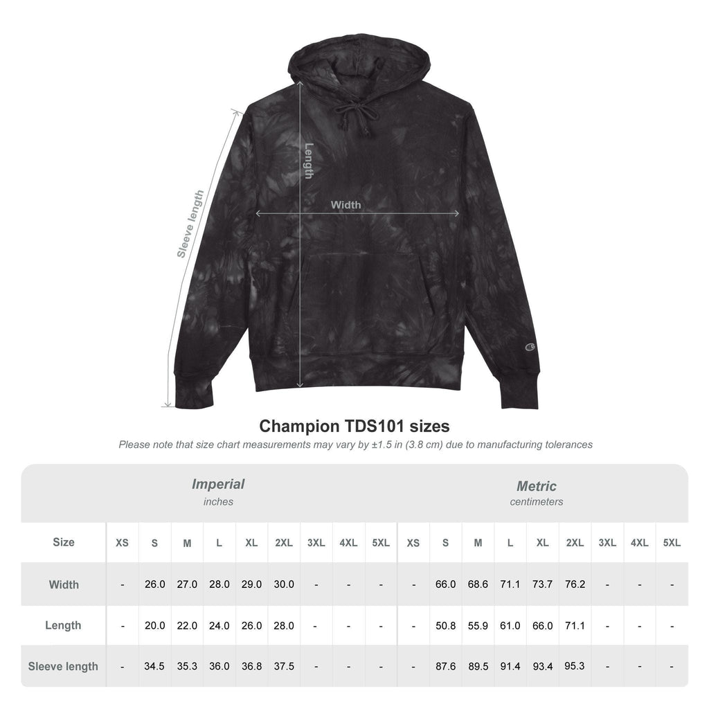 LOCKED IN - Hoodie | Tie-dye black grey