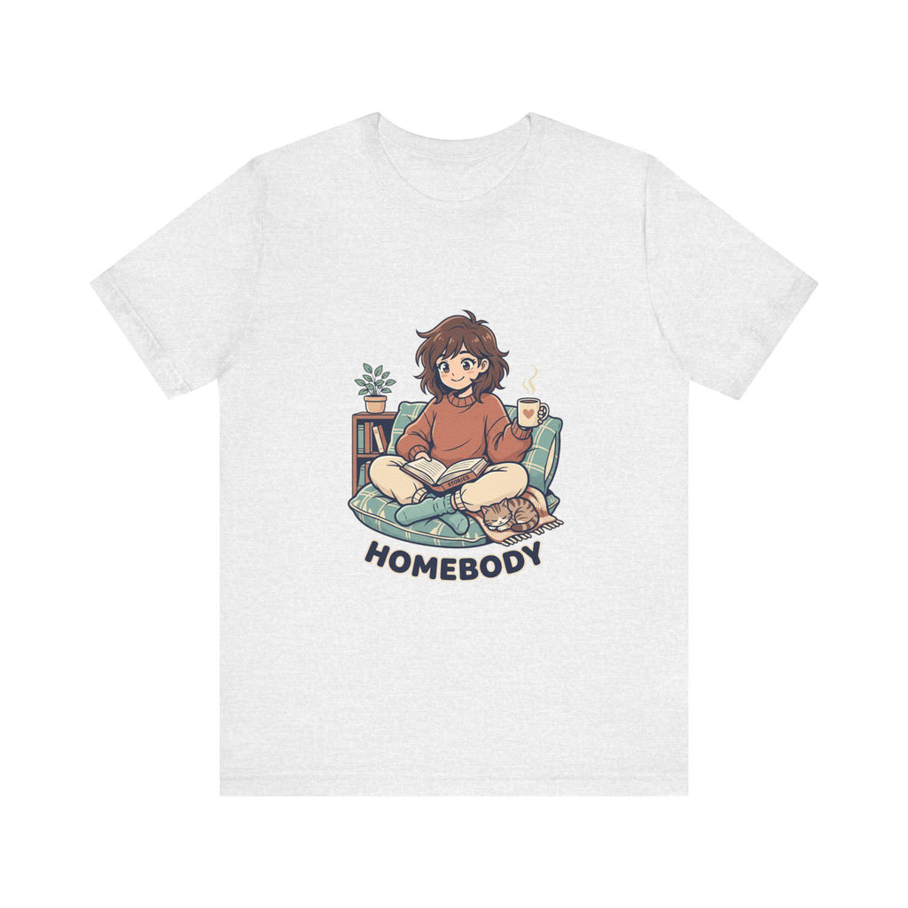 Homebody Illustration T-Shirt | Cozy Reader Graphic Tee