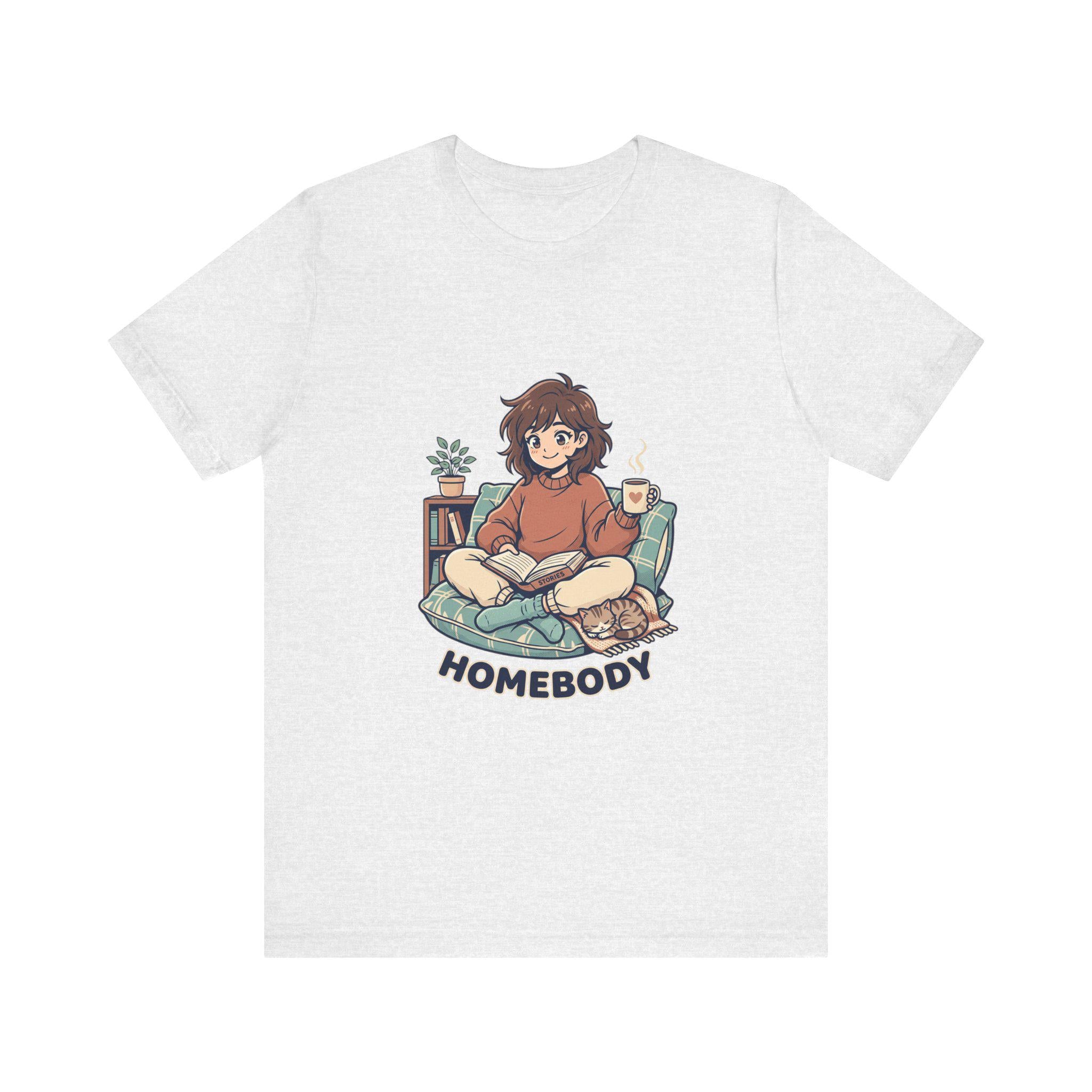 Homebody Illustration T-Shirt | Cozy Reader Graphic Tee