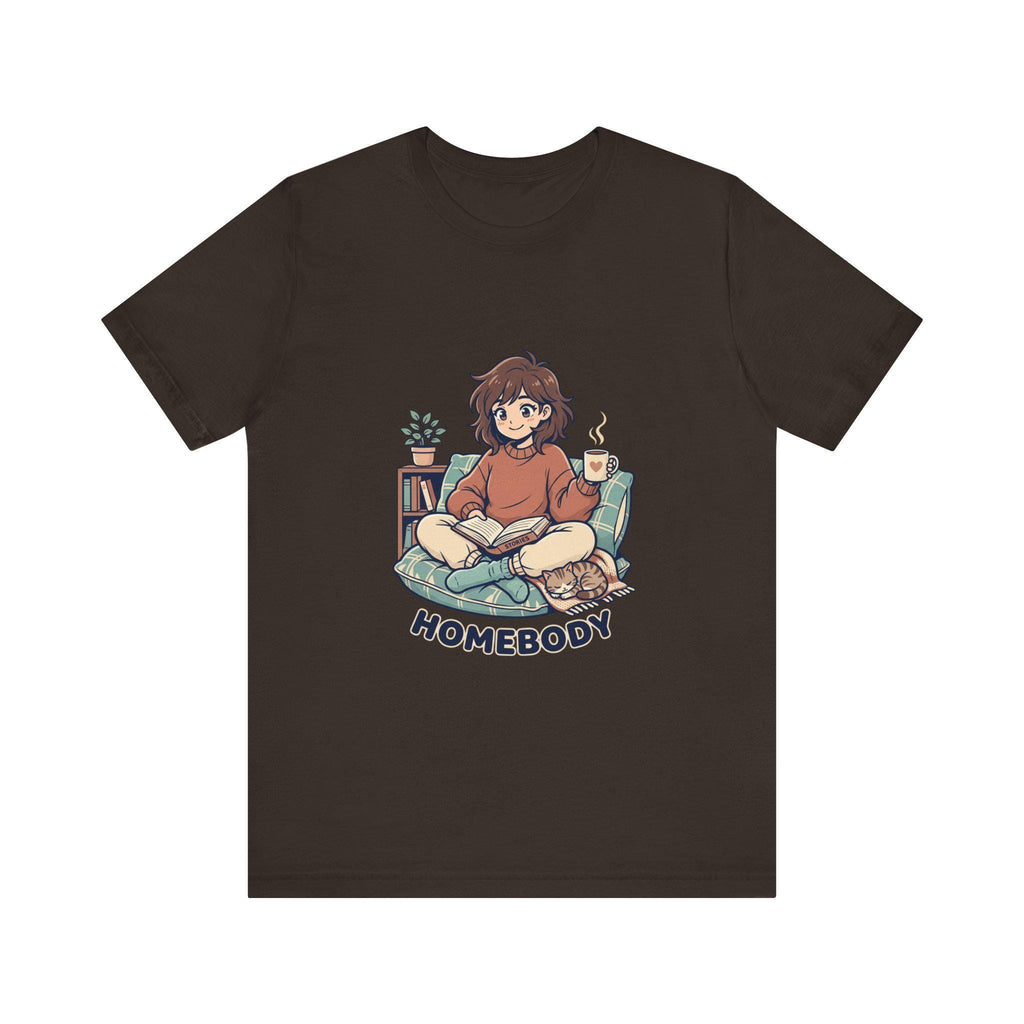 Homebody Illustration T-Shirt | Cozy Reader Graphic Tee