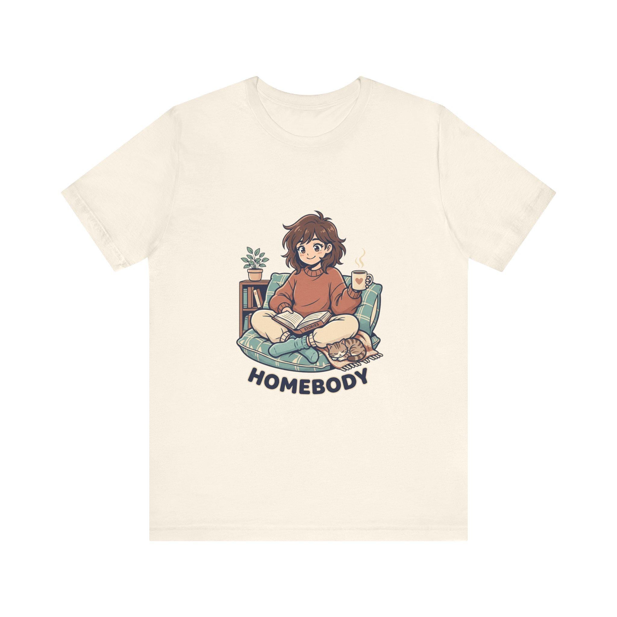 Homebody Illustration T-Shirt | Cozy Reader Graphic Tee