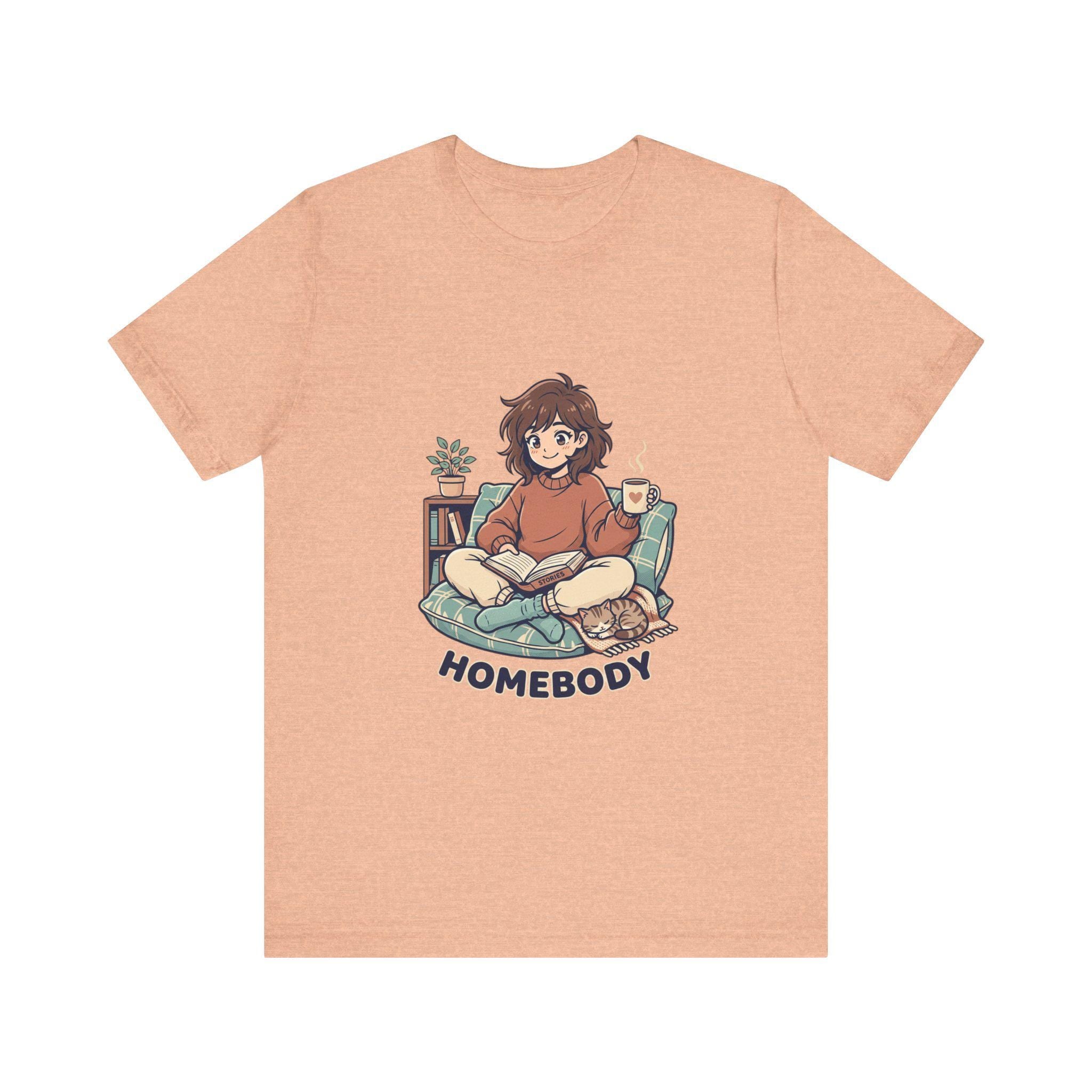 Homebody Illustration T-Shirt | Cozy Reader Graphic Tee
