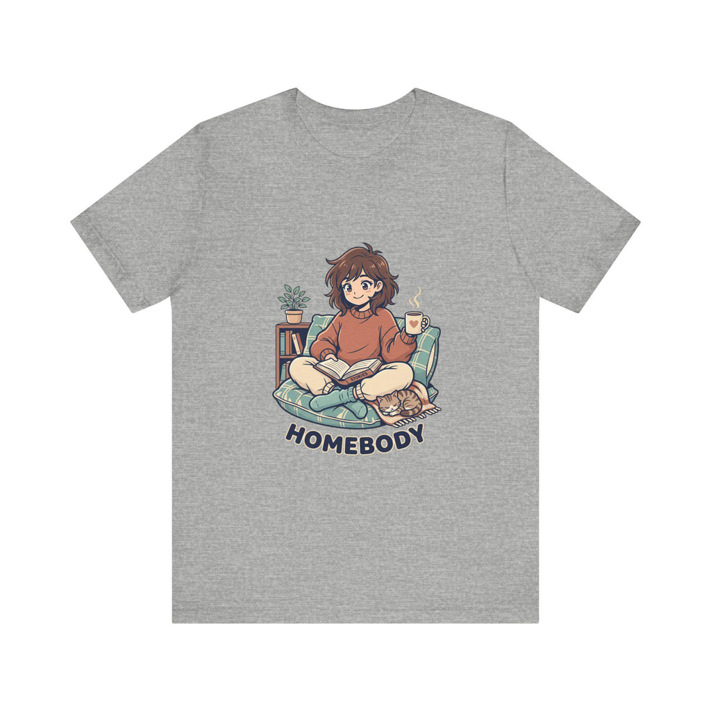 Homebody Illustration T-Shirt | Cozy Reader Graphic Tee