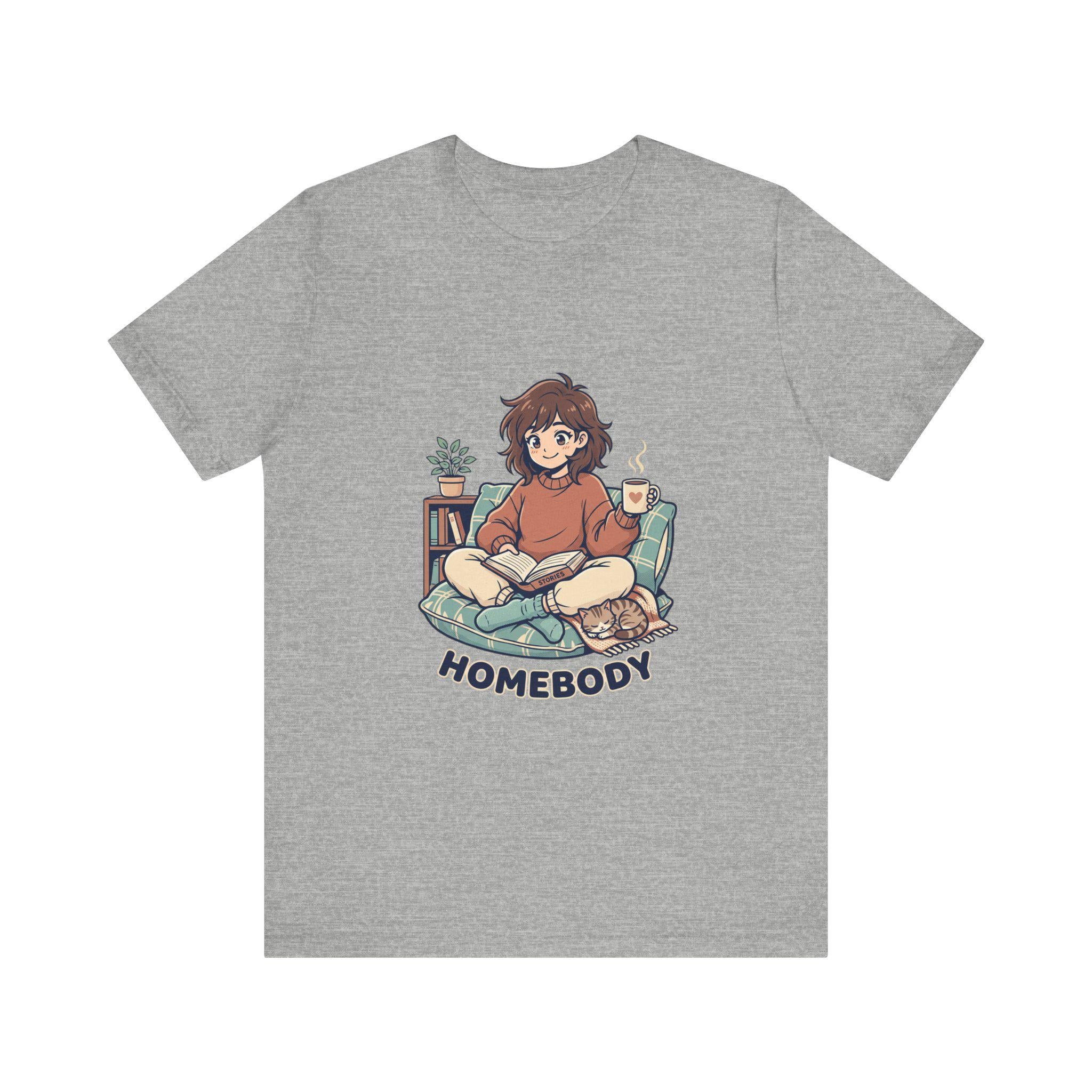 Homebody Illustration T-Shirt | Cozy Reader Graphic Tee