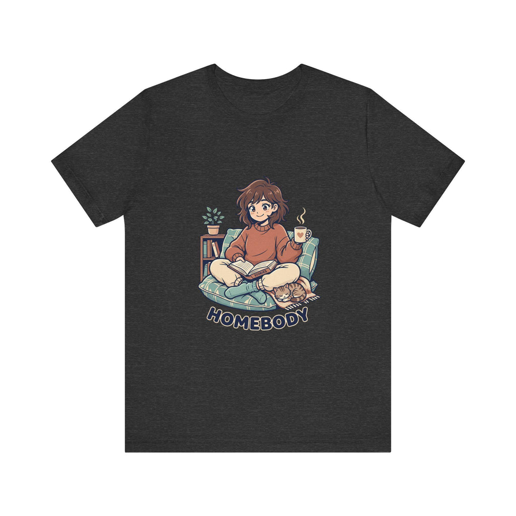 Homebody Illustration T-Shirt | Cozy Reader Graphic Tee
