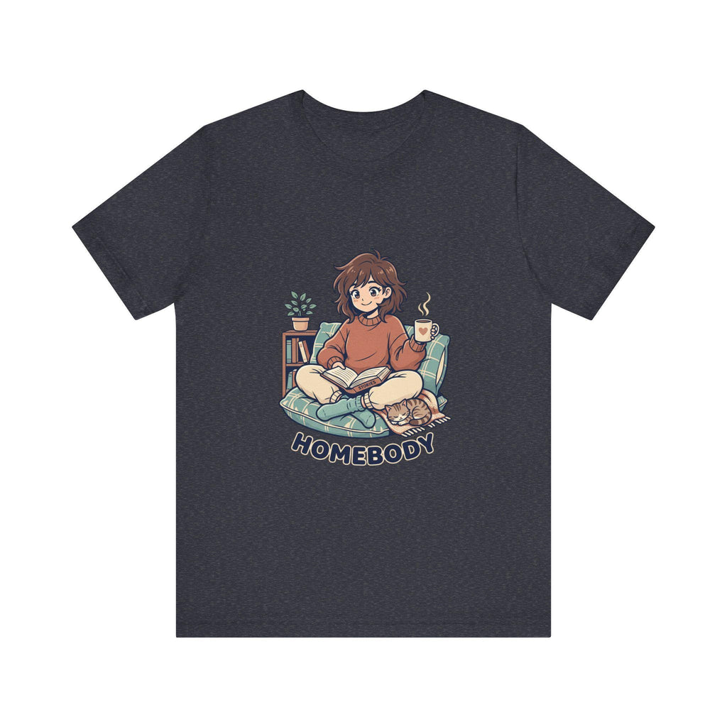 Homebody Illustration T-Shirt | Cozy Reader Graphic Tee