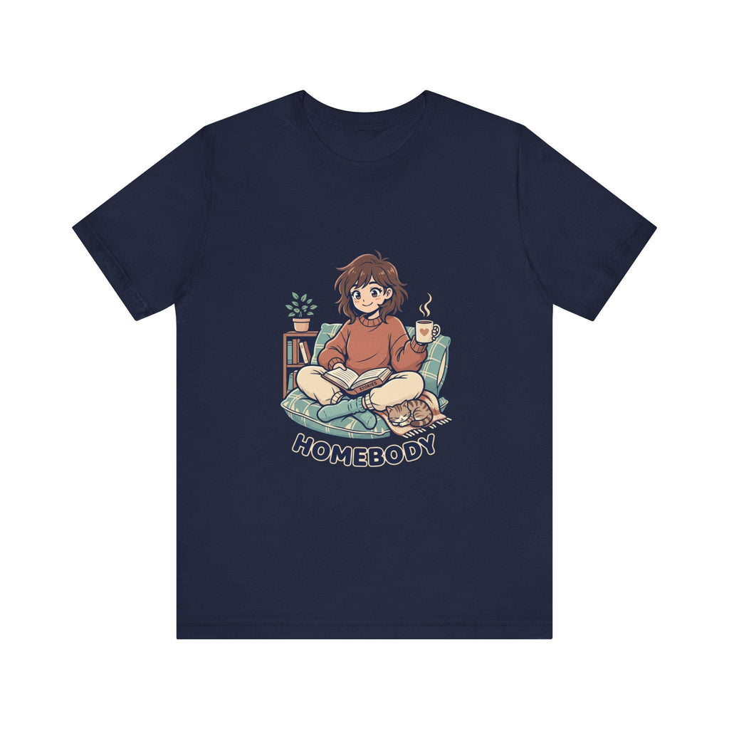 Homebody Illustration T-Shirt | Cozy Reader Graphic Tee