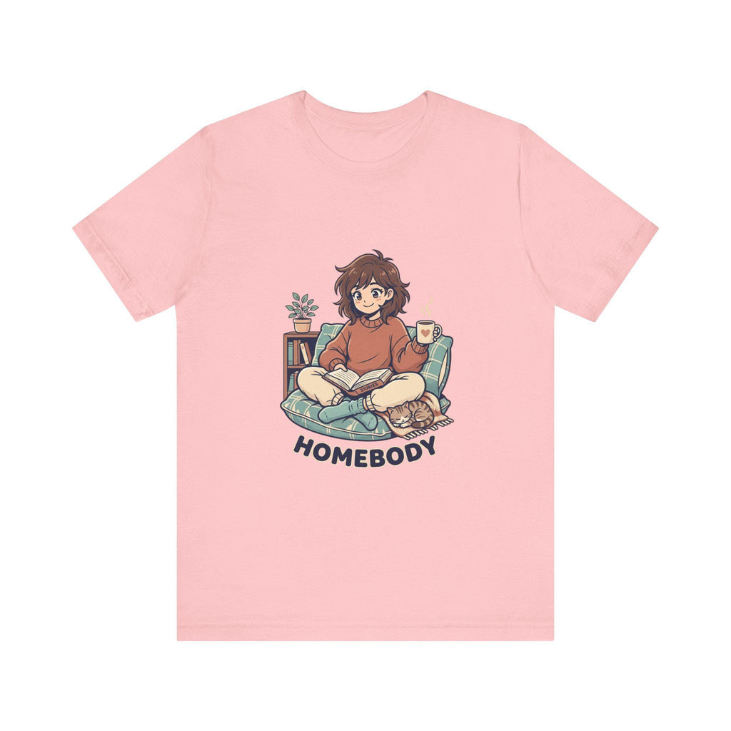 Homebody Illustration T-Shirt | Cozy Reader Graphic Tee