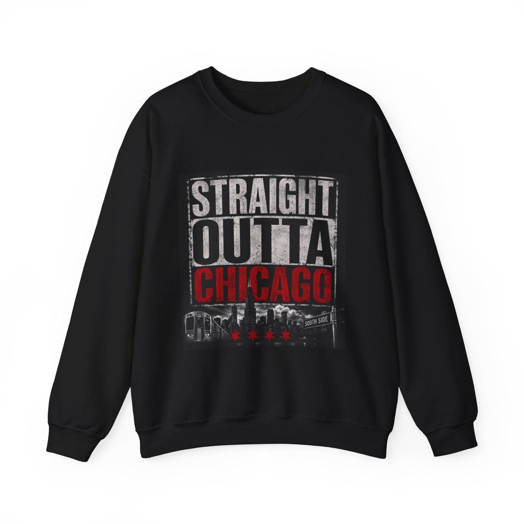 Straight Out of Chicago sweatshirt | Chicago skyline rope badge crewneck
