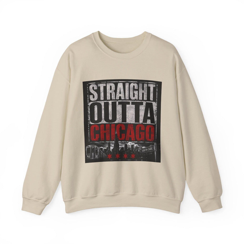Straight Out of Chicago sweatshirt | Chicago skyline rope badge crewneck