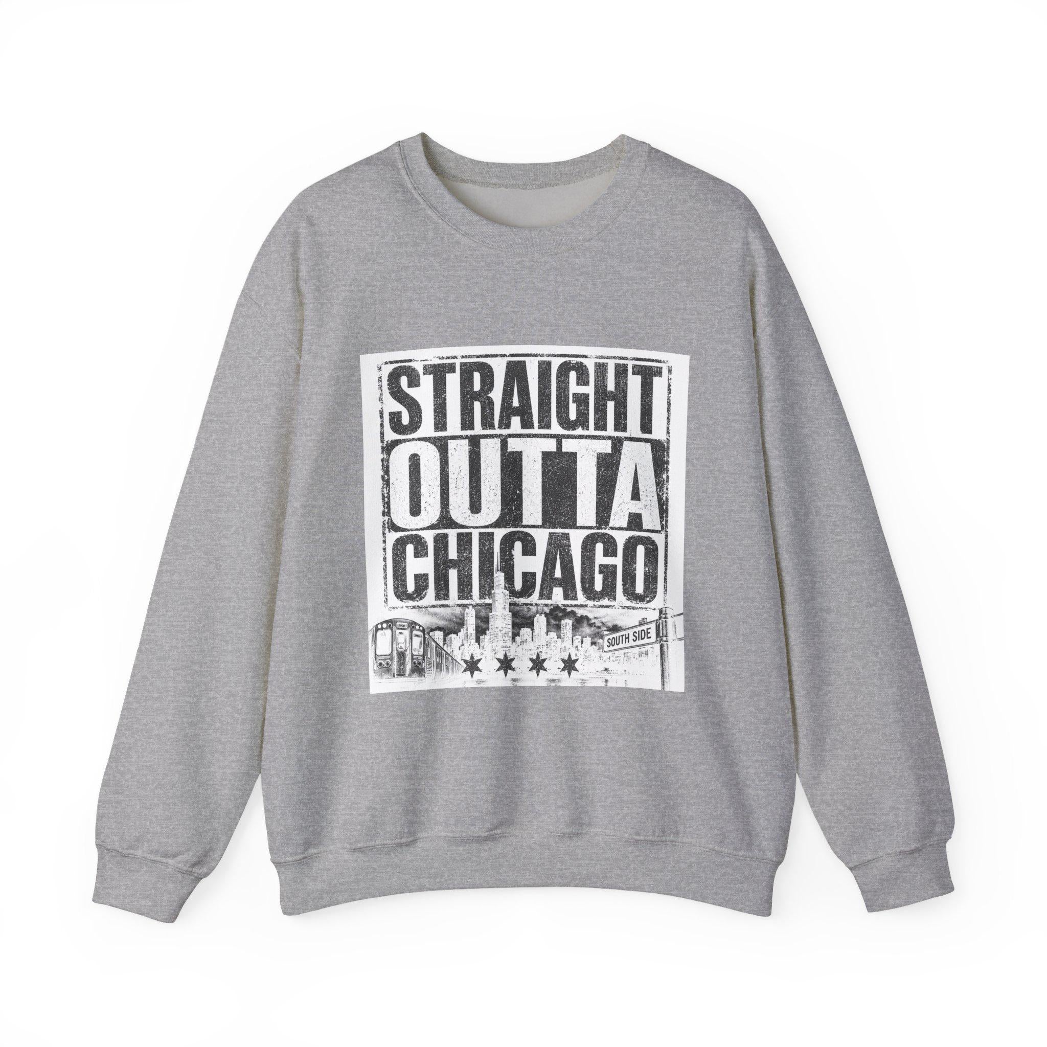 Straight Out of Chicago sweatshirt | Chicago skyline rope badge crewneck