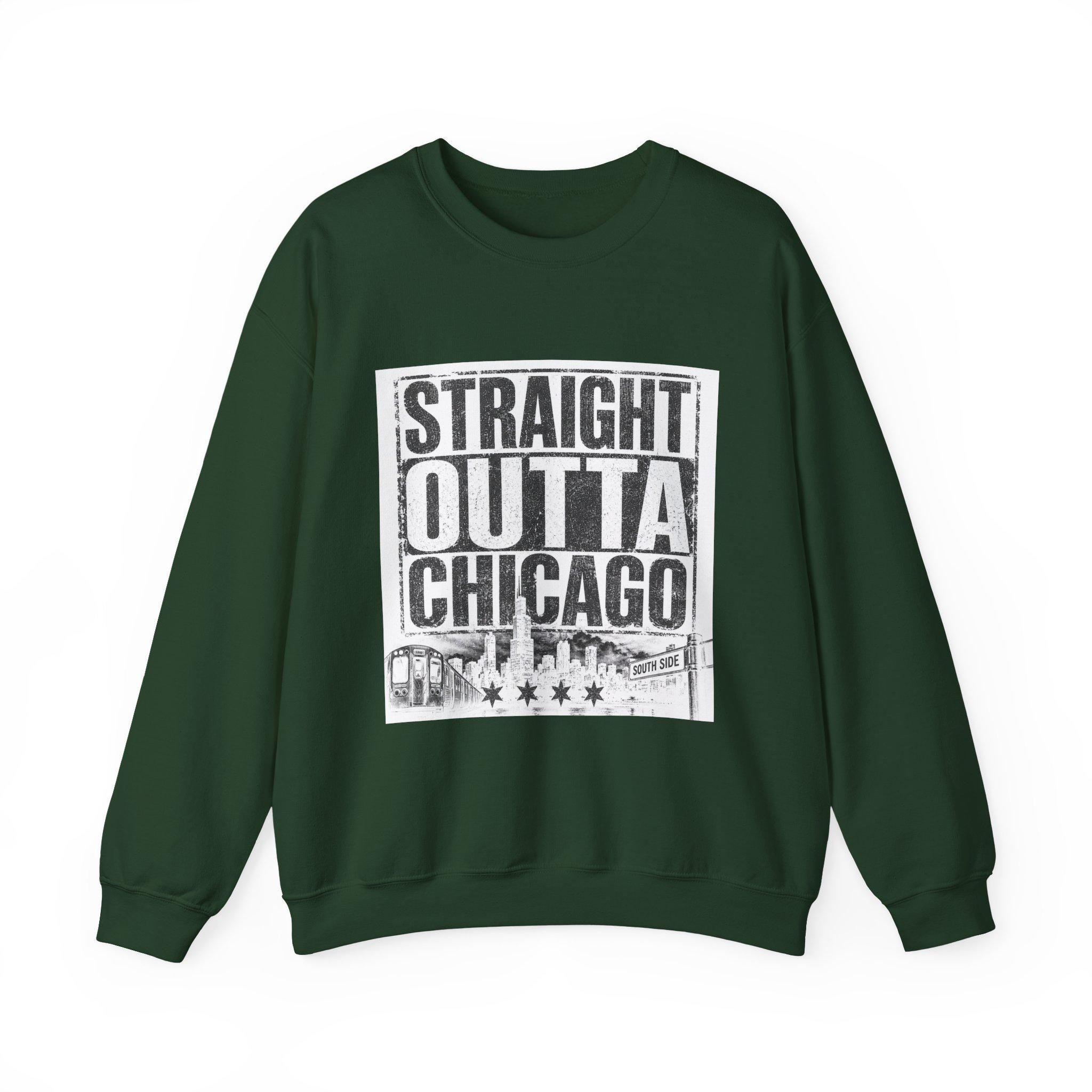 Straight Out of Chicago sweatshirt | Chicago skyline rope badge crewneck