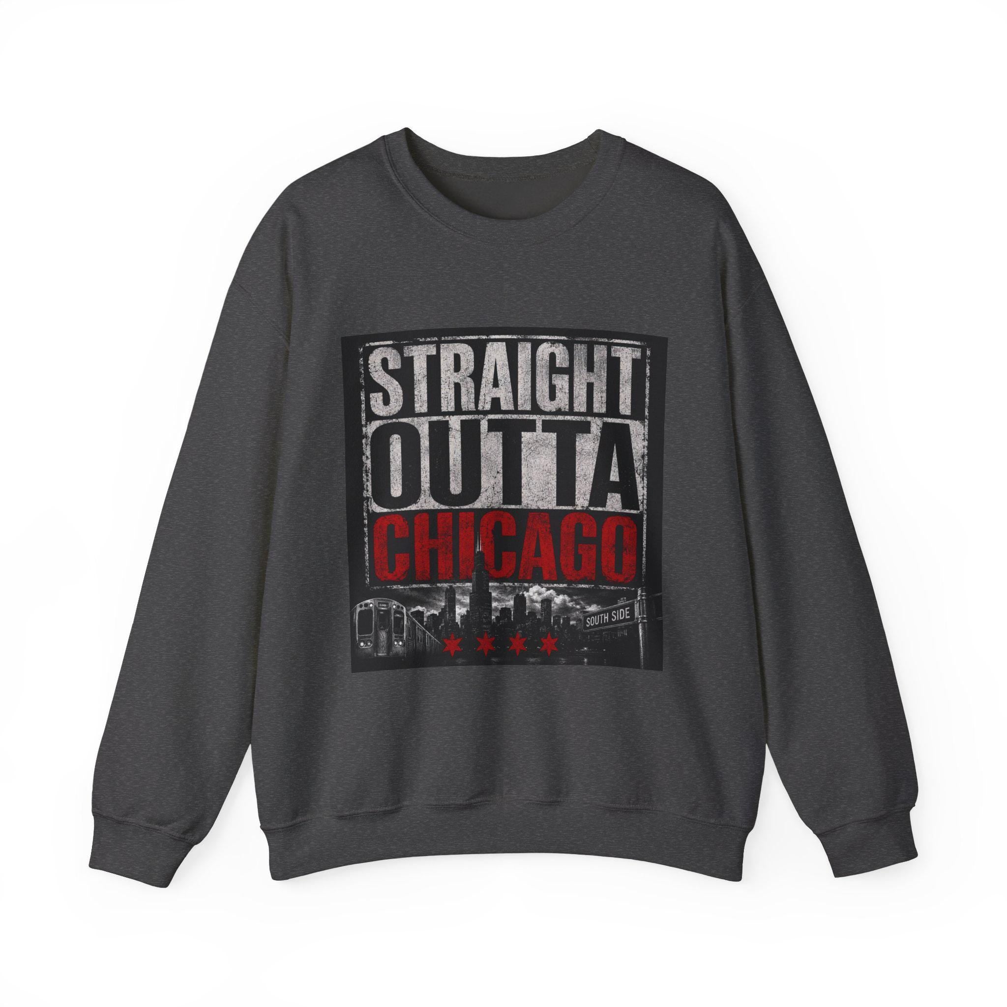 Straight Out of Chicago sweatshirt | Chicago skyline rope badge crewneck