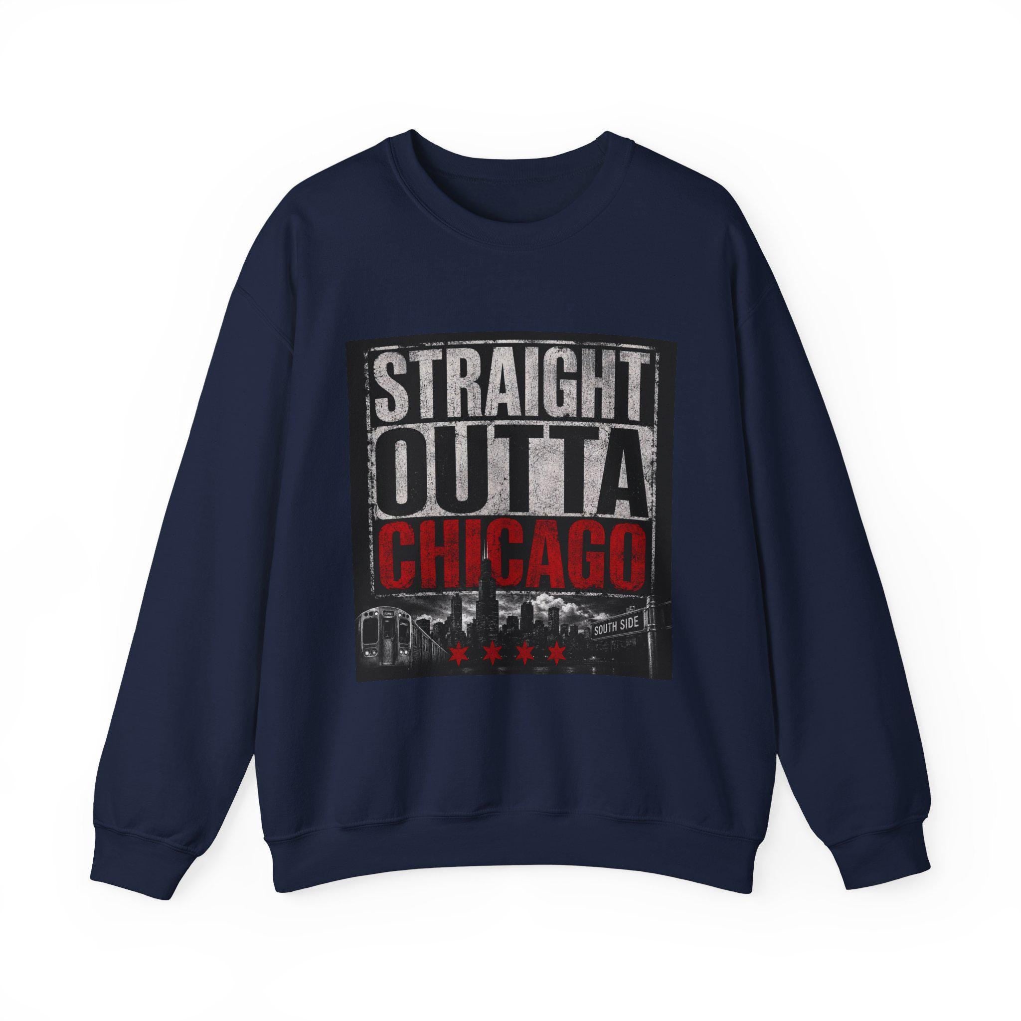 Straight Out of Chicago sweatshirt | Chicago skyline rope badge crewneck