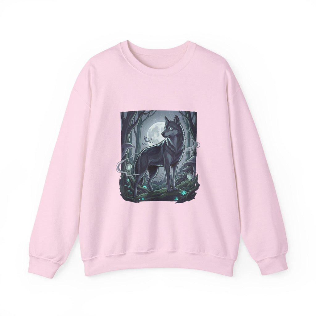 Moonlit Lone Wolf Sweatshirt | Woodland Night Illustration