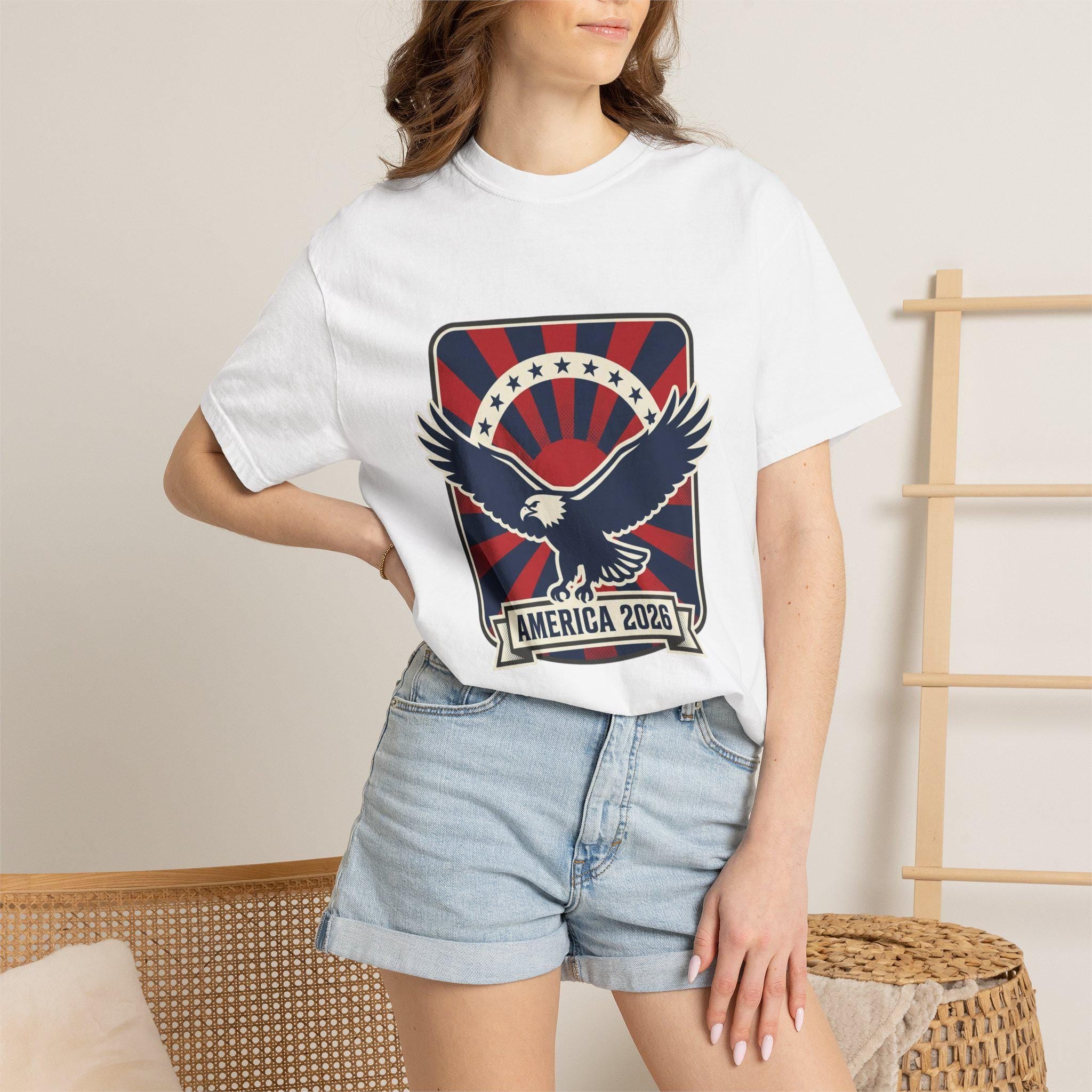 4th of July - American Eagle 2026 T-Shirt | Patriotic Flag Retro Eagle Tee