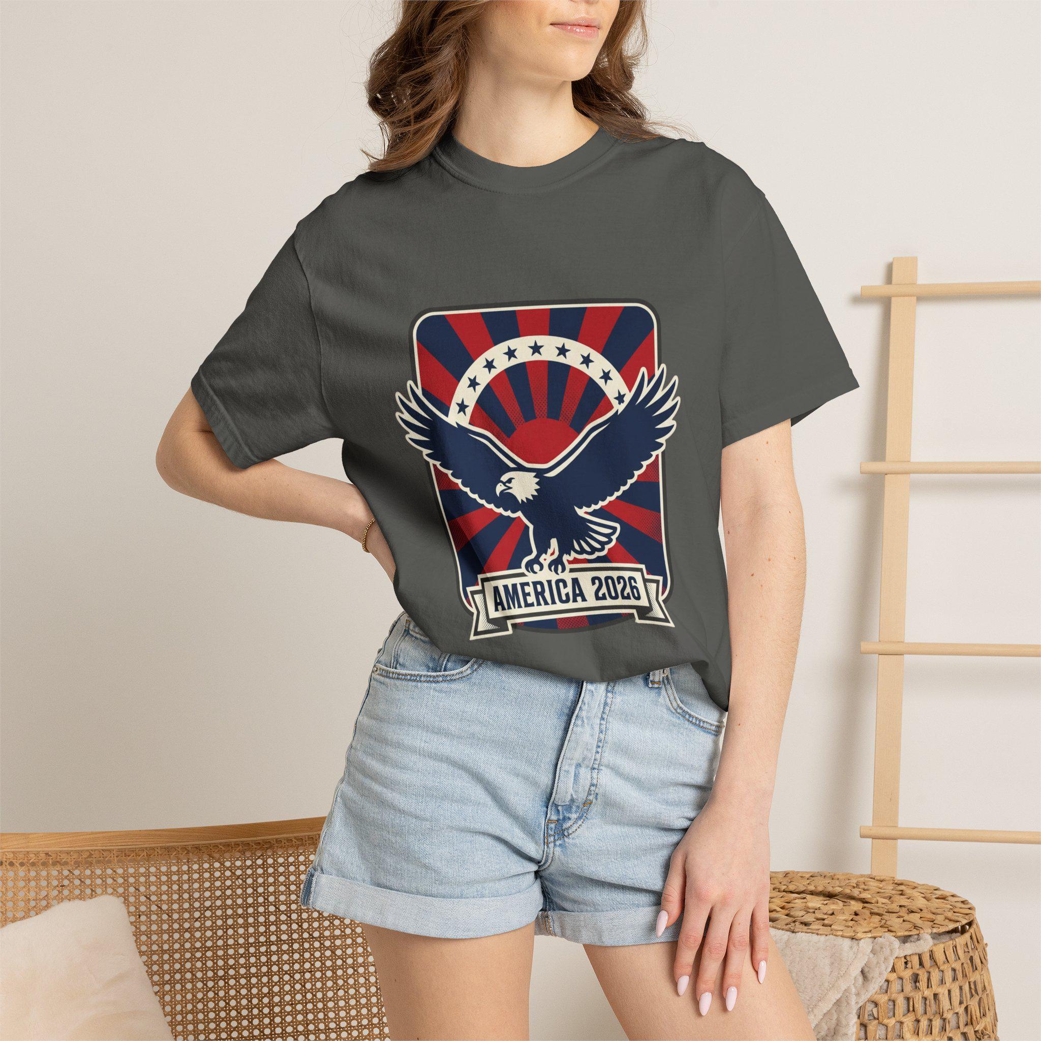 4th of July - American Eagle 2026 T-Shirt | Patriotic Flag Retro Eagle Tee