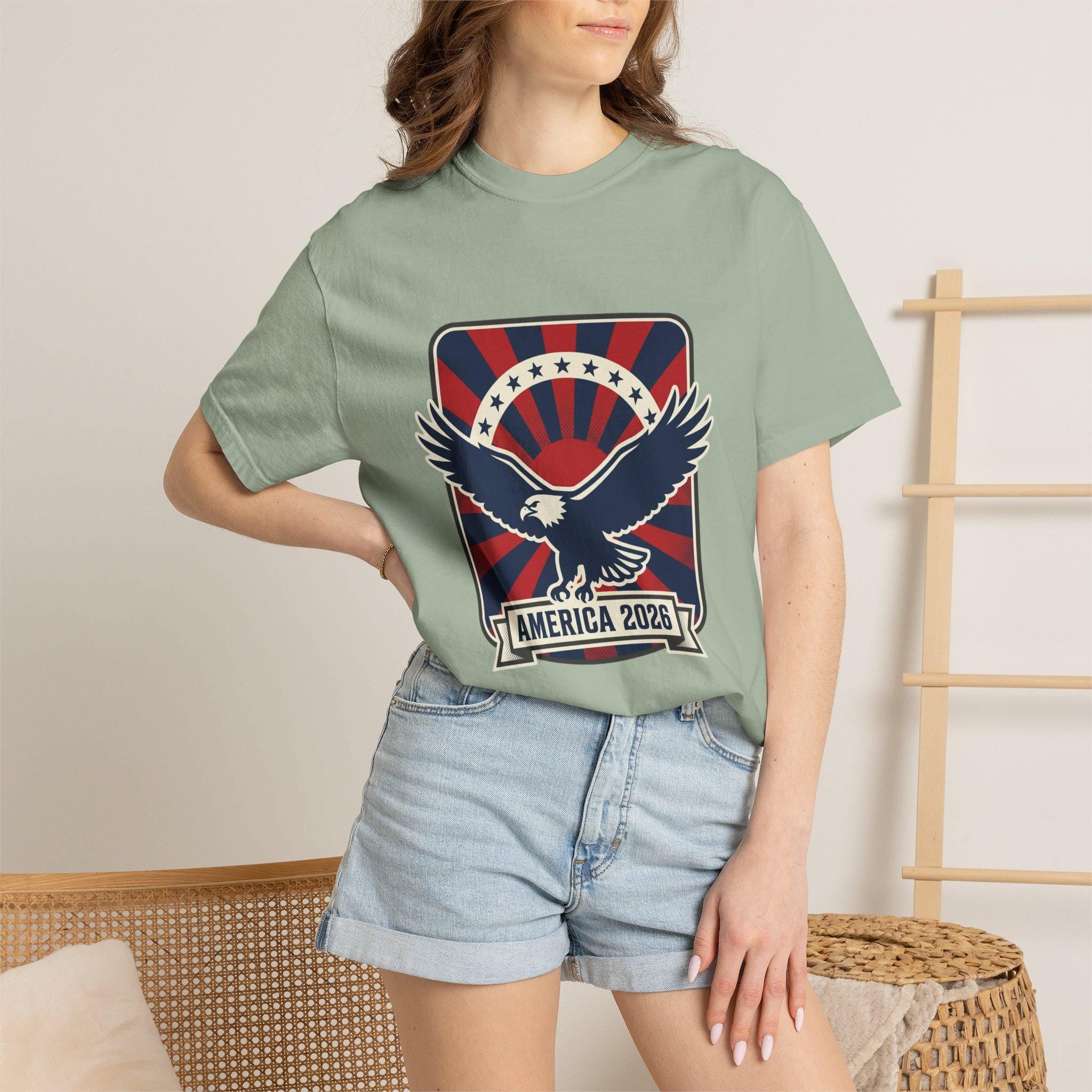 4th of July - American Eagle 2026 T-Shirt | Patriotic Flag Retro Eagle Tee