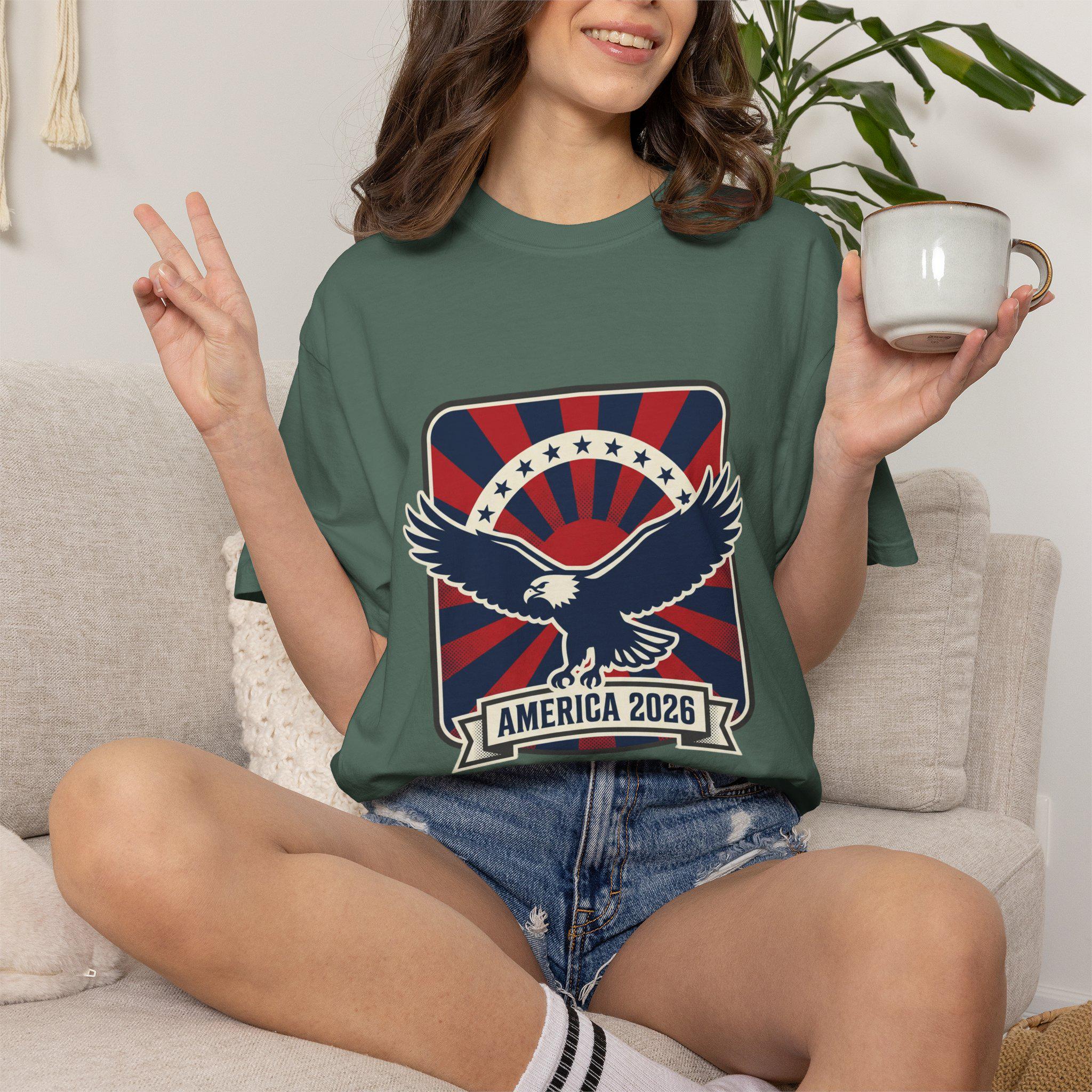 4th of July - American Eagle 2026 T-Shirt | Patriotic Flag Retro Eagle Tee