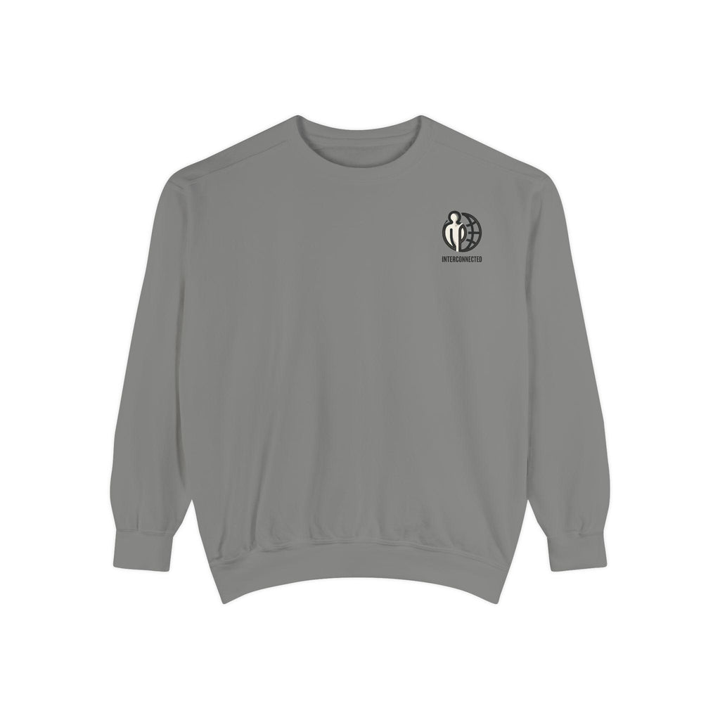 Interconnected world - Sweatshirt | Tiny Chest Logo, Minimal Earth Design