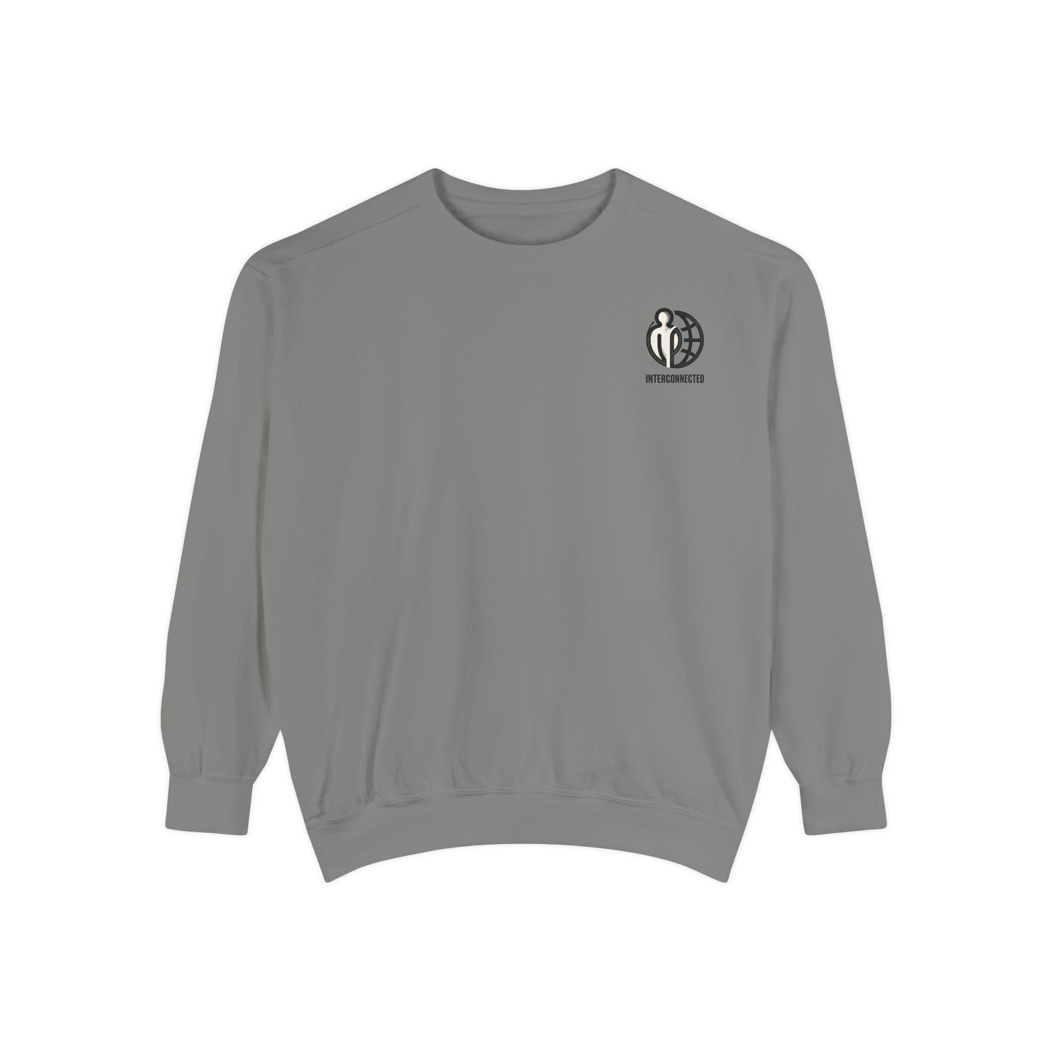 Interconnected world - Sweatshirt | Tiny Chest Logo, Minimal Earth Design
