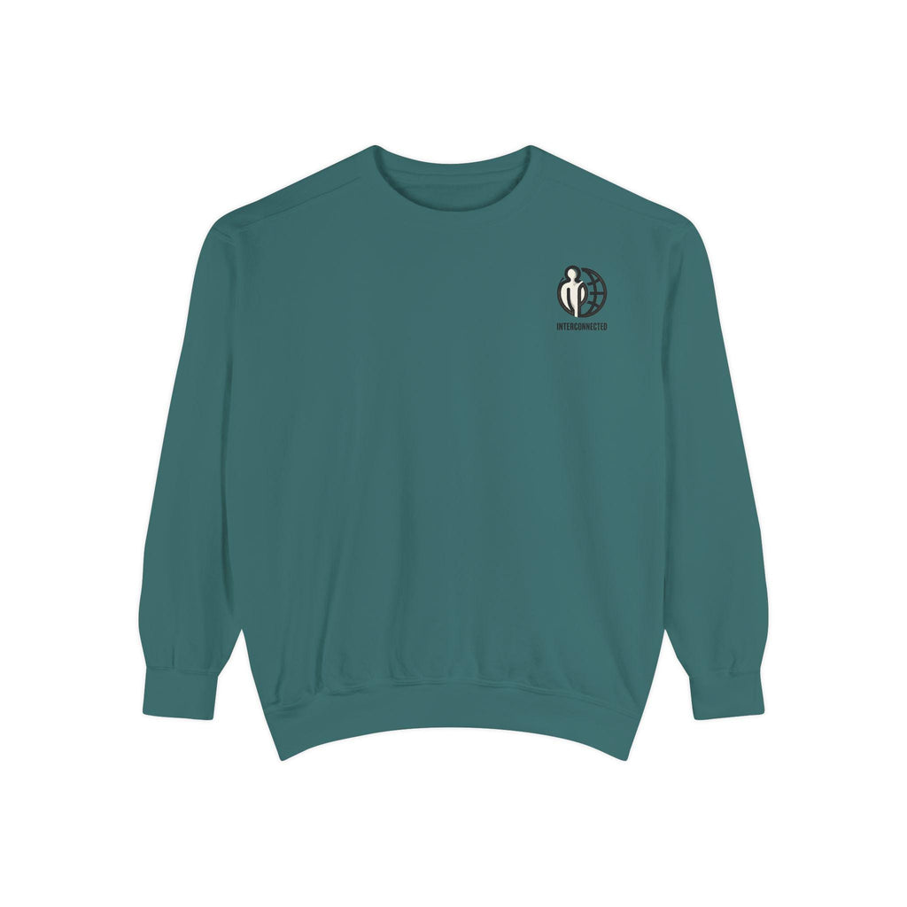Interconnected world - Sweatshirt | Tiny Chest Logo, Minimal Earth Design