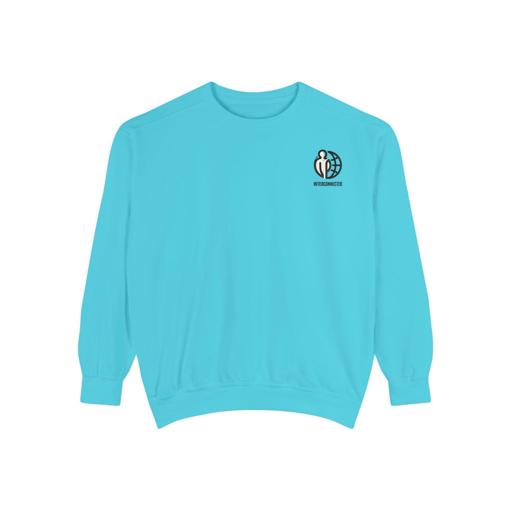 Interconnected world - Sweatshirt | Tiny Chest Logo, Minimal Earth Design