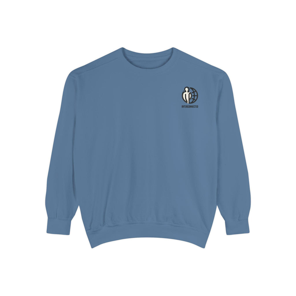 Interconnected world - Sweatshirt | Tiny Chest Logo, Minimal Earth Design