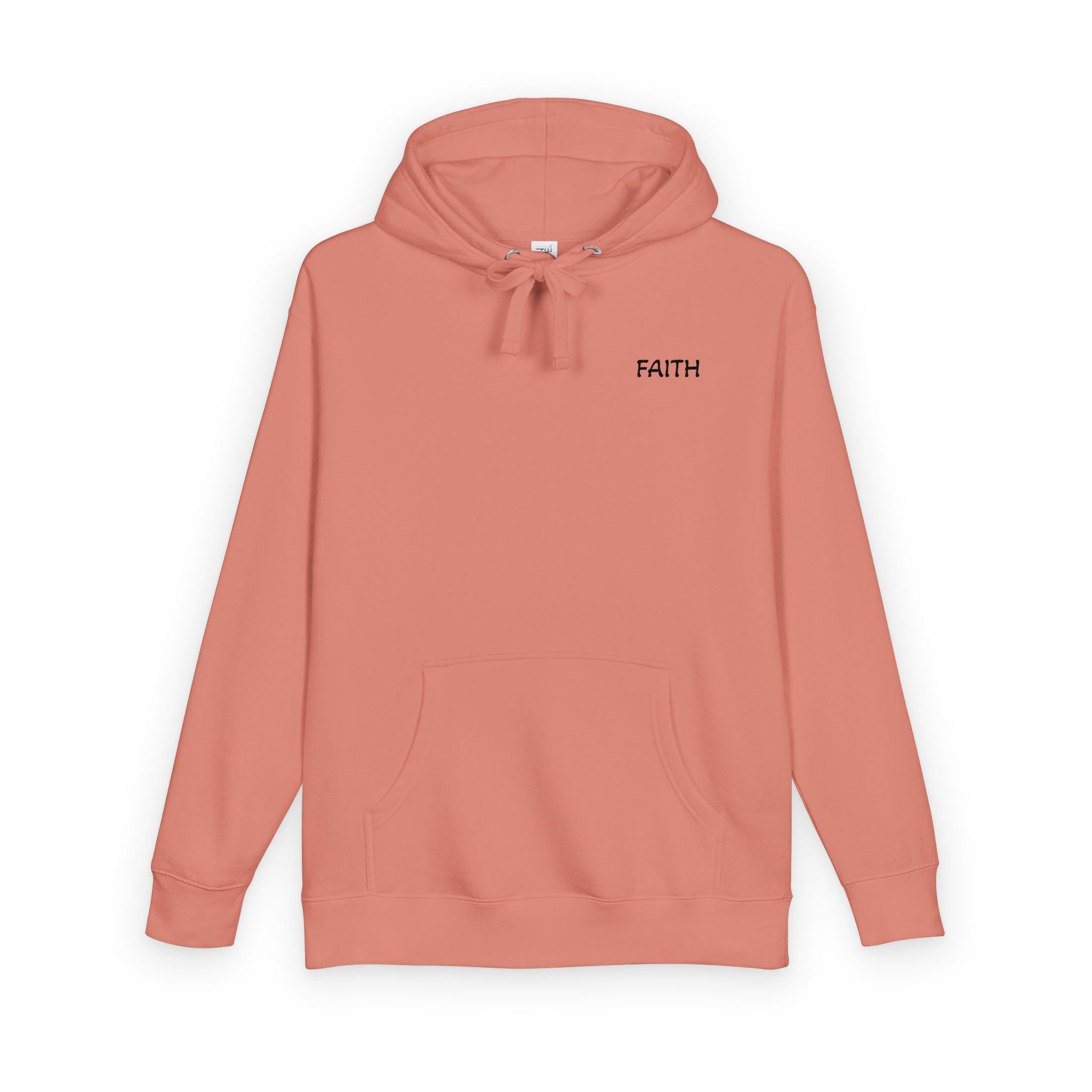 Faith - Hoodie | Minimal Chest Logo, White Pullover